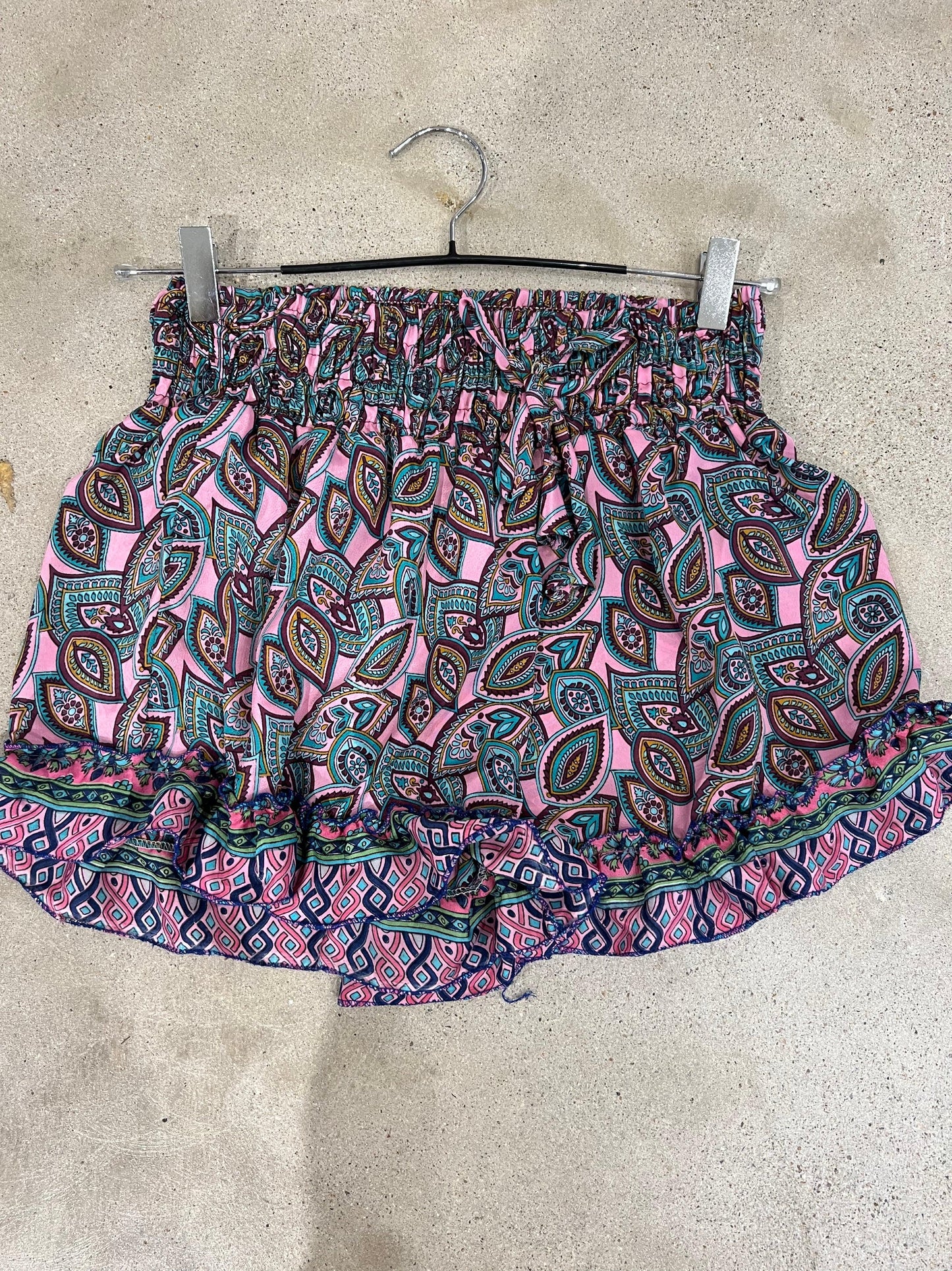 Assorted Silky Boho Beach Ruffle Shorts