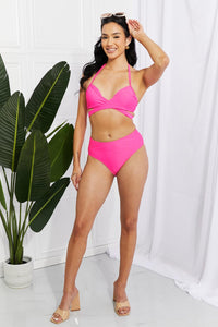 Marina West Swim Summer Splash Halter Bikini Set in Pink - Laguna Looks